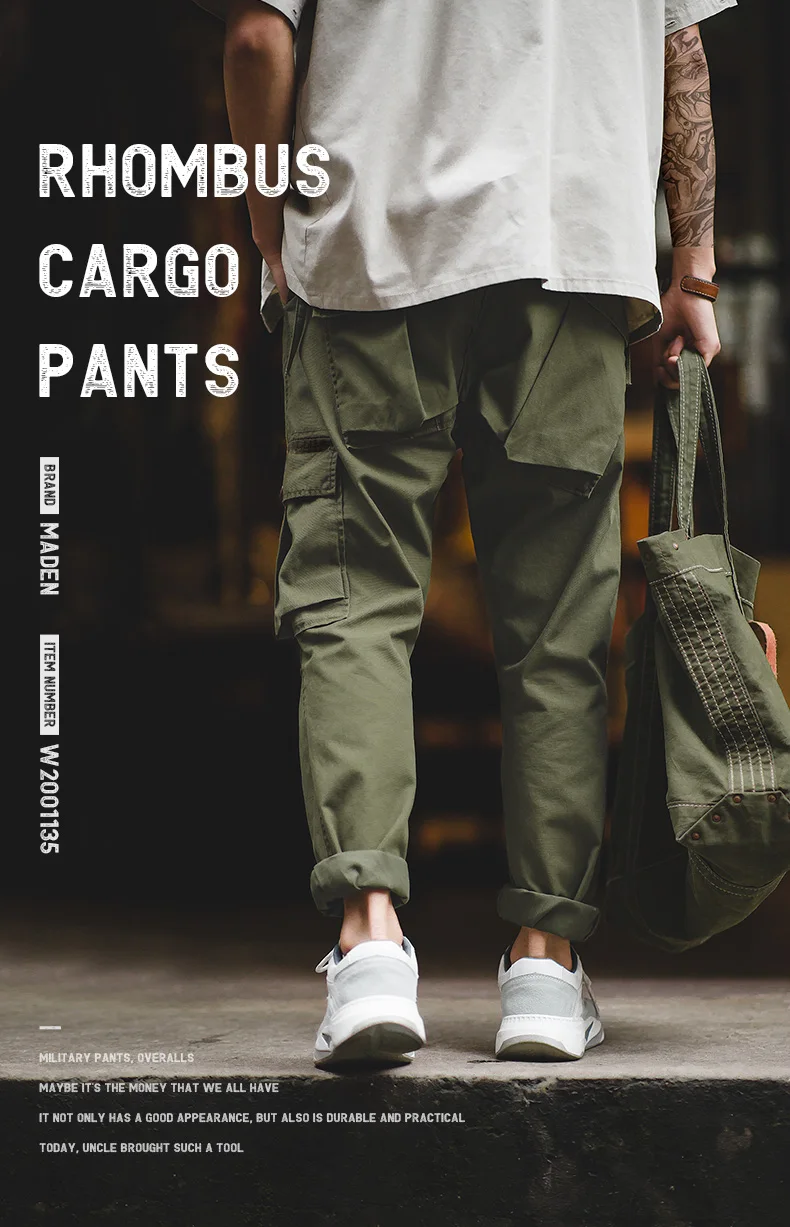 Maden Tactical Cargo Pants Green Multi-pocket Breathable Trousers Consuls Commando Training Trousers Techwear for Men's Pants