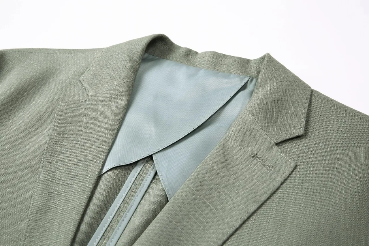 Mens Linen Blazer Unstructured Summer Jacket Quiet Luxury Smart Casual Lightweight Resort Wear Breathable Cooling Lyocell Coat