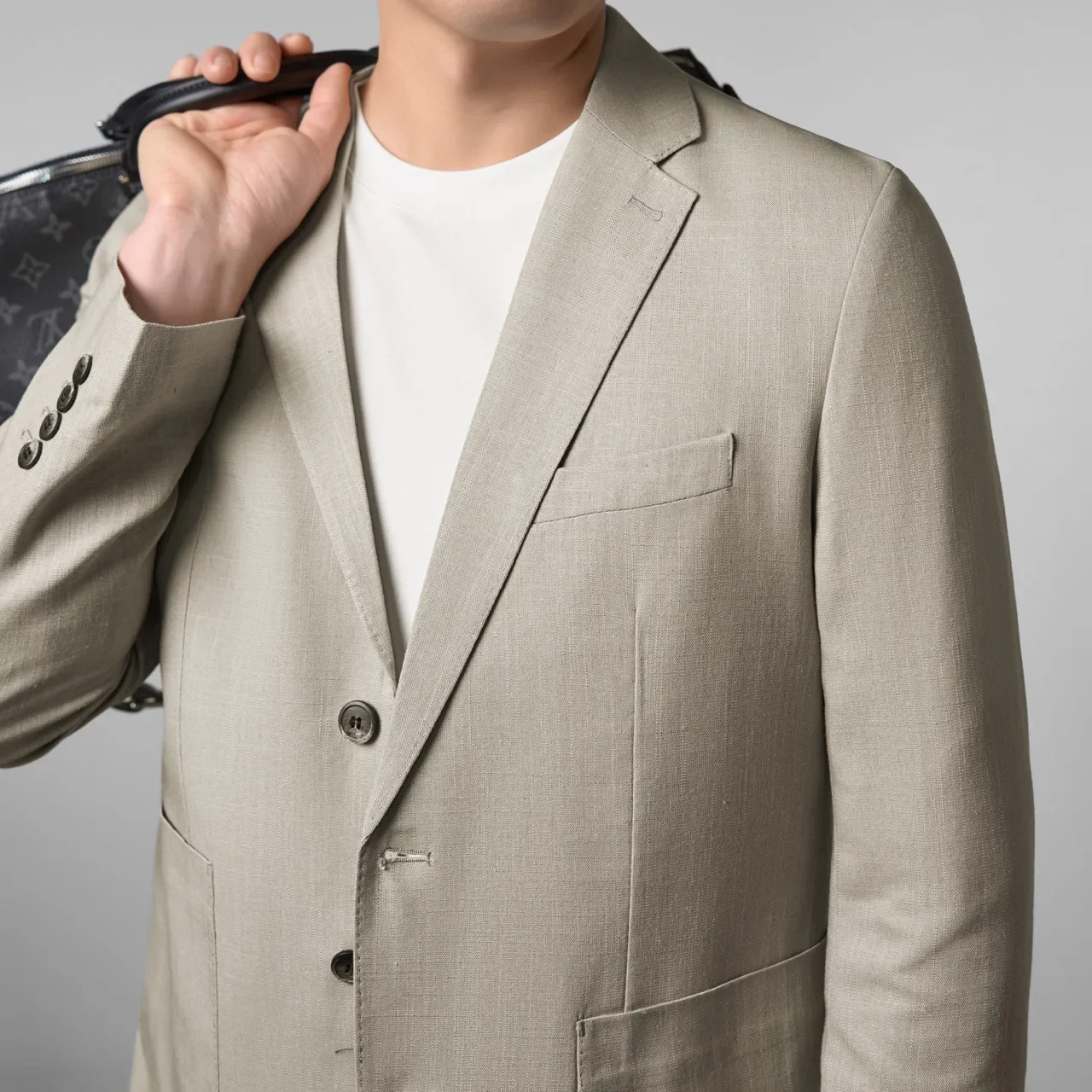 Mens Linen Blazer Unstructured Summer Jacket Quiet Luxury Smart Casual Lightweight Resort Wear Breathable Cooling Lyocell Coat