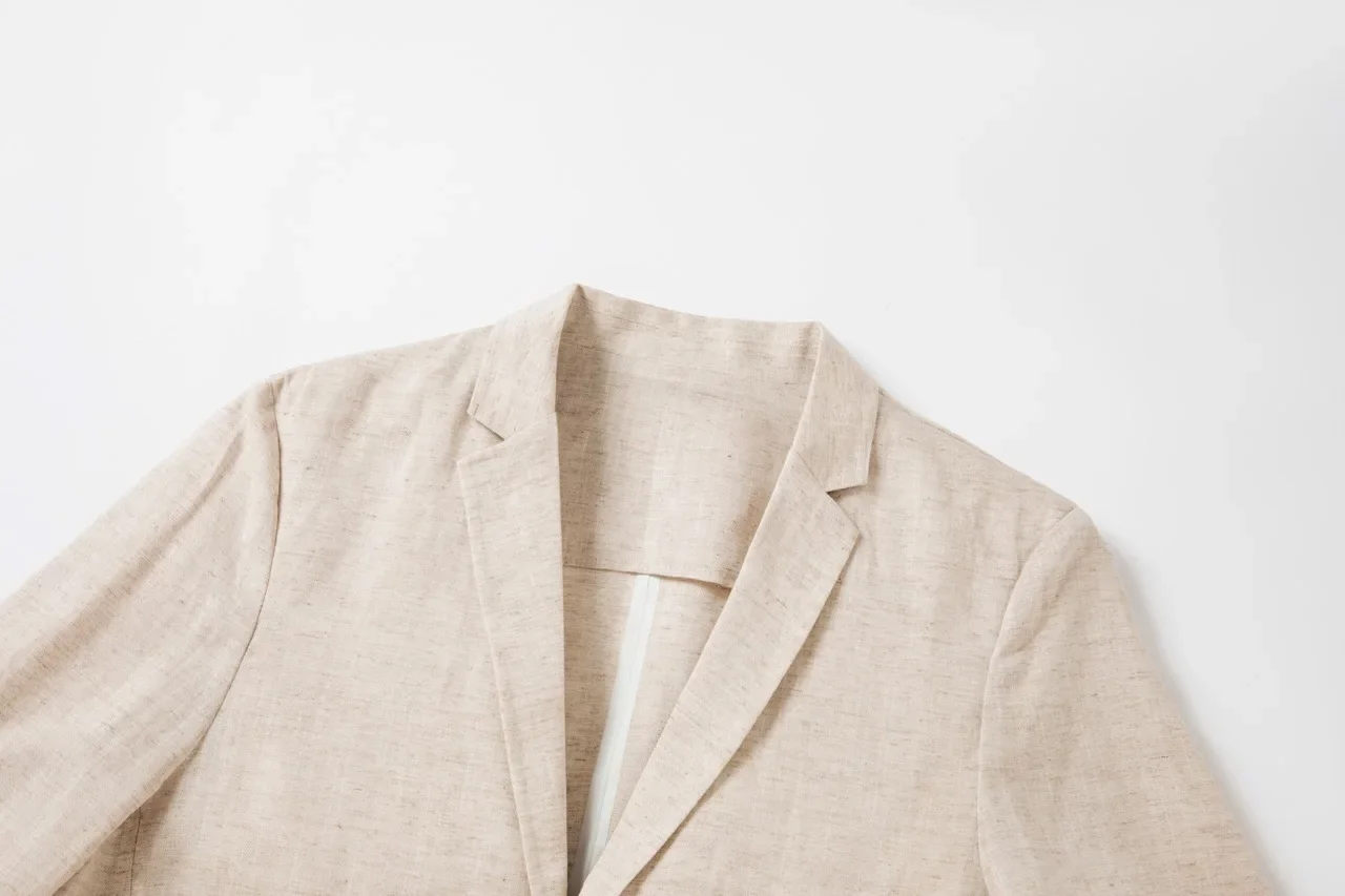 Mens Linen Blazer Unstructured Summer Jacket Quiet Luxury Smart Casual Lightweight Resort Wear Breathable Cooling Lyocell Coat