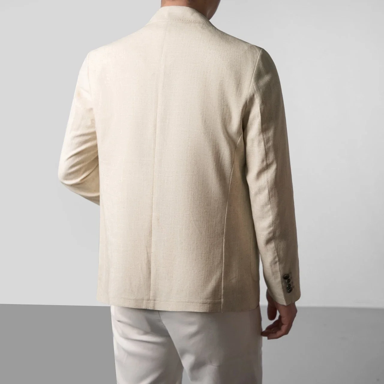 Mens Linen Blazer Unstructured Summer Jacket Quiet Luxury Smart Casual Lightweight Resort Wear Breathable Cooling Lyocell Coat