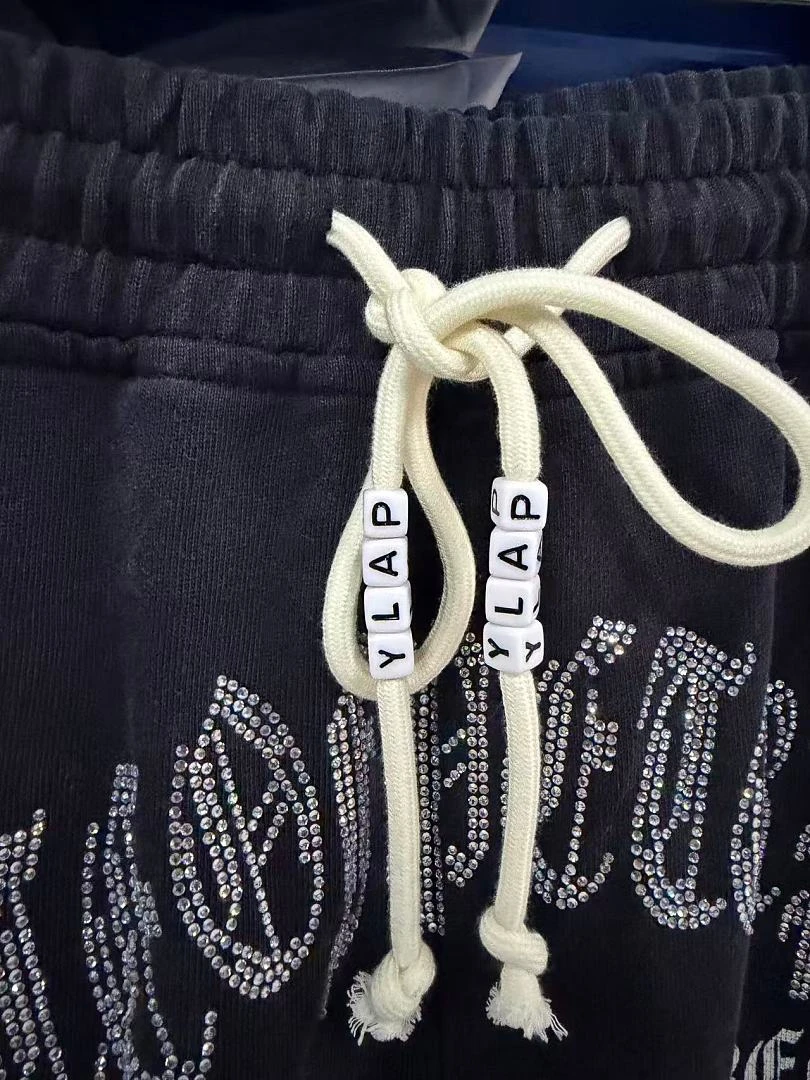 New Arrival Black Oversize Paly Pants Men Women Best Quality Washing Printing Casual Trousers