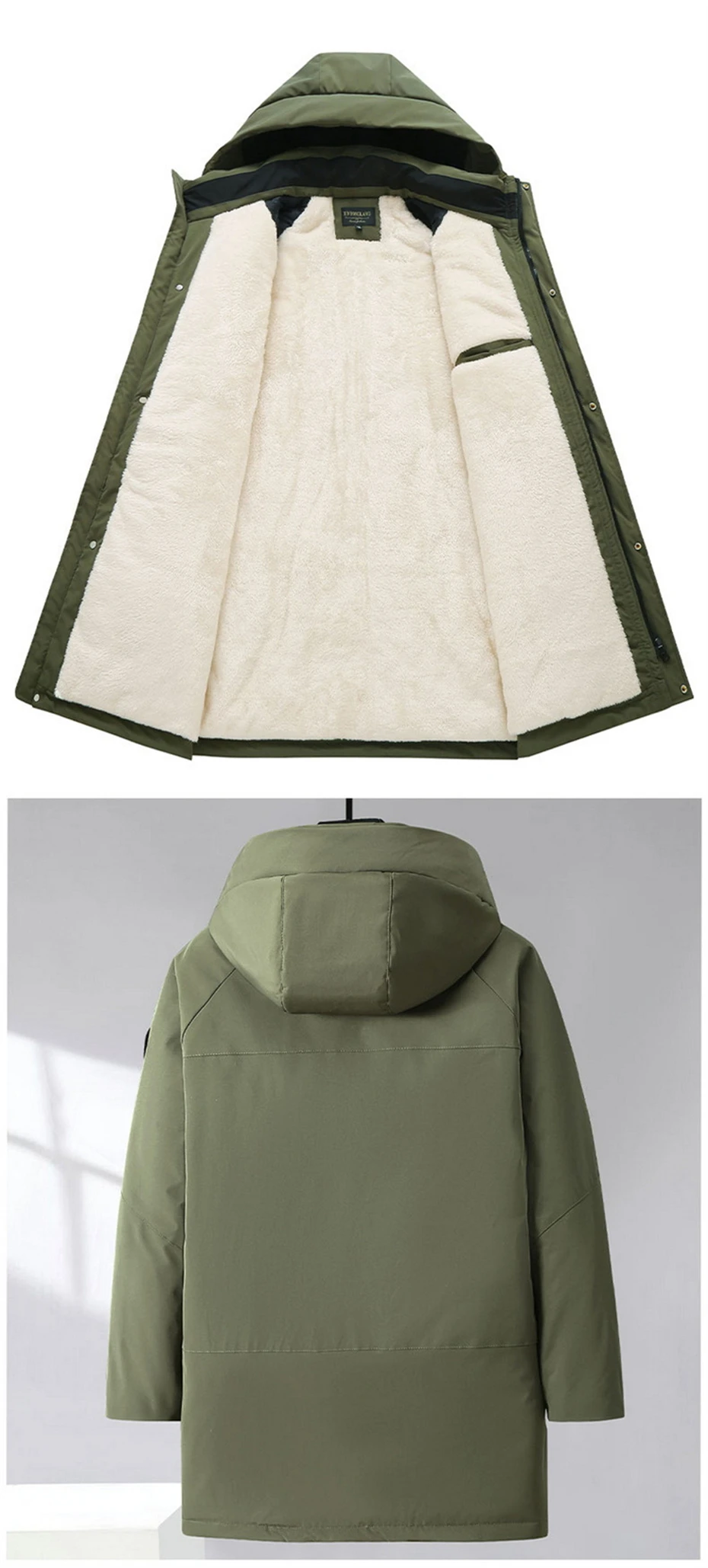 Winter Cargo Parkas Men Thick Fleece Jacket Coats Plus Size 13XL Camp Parkas Waterproof Casual Winter Long Jacket Male Big Size