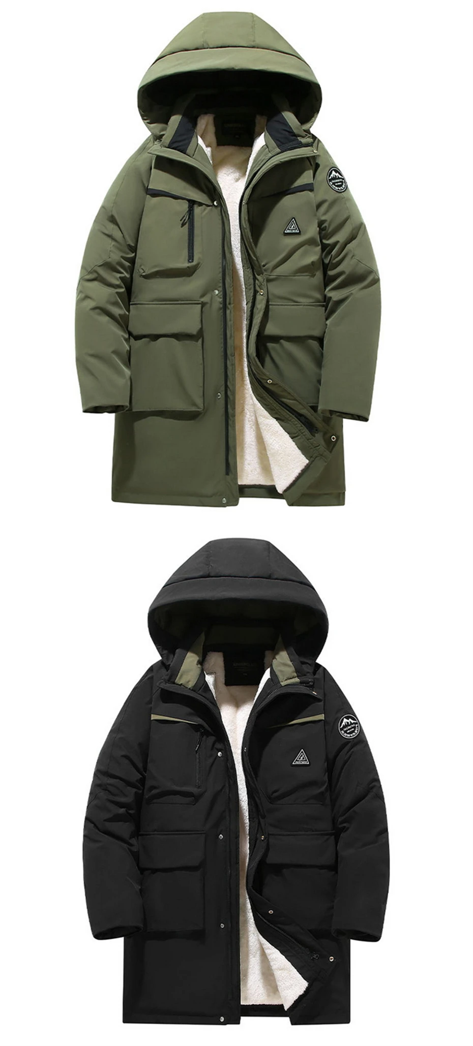 Winter Cargo Parkas Men Thick Fleece Jacket Coats Plus Size 13XL Camp Parkas Waterproof Casual Winter Long Jacket Male Big Size