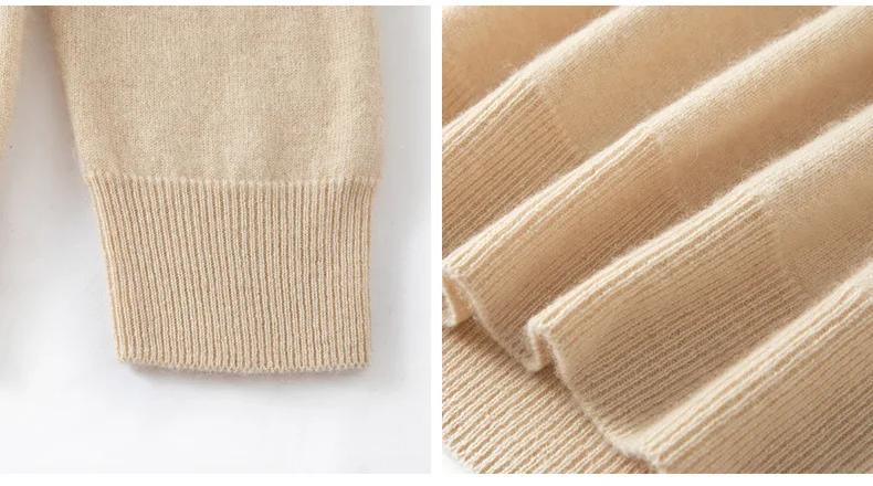 100% Pure Cashmere Sweater Men's High Collar Solid Color Pullover Fashion New Knit Undercoat Autumn and Winter Long Sleeve