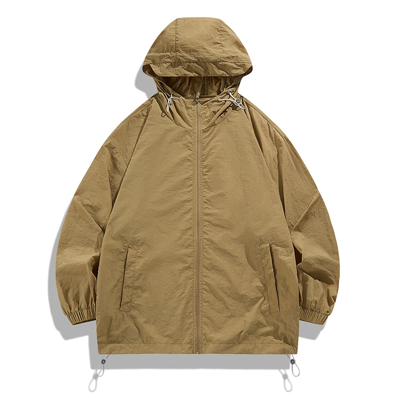 UPF50+ UV Protection Skin Coats Men/Women Unisex Summer Windbreaker Lightweight Windshield UV Hood Jacket Plus Size 5XL 6XL