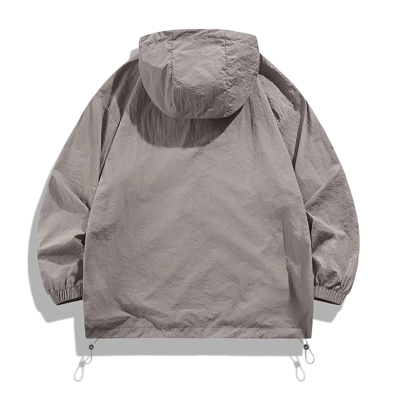 UPF50+ UV Protection Skin Coats Men/Women Unisex Summer Windbreaker Lightweight Windshield UV Hood Jacket Plus Size 5XL 6XL