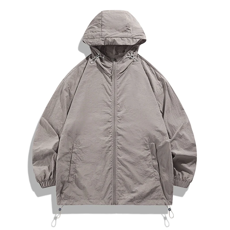 UPF50+ UV Protection Skin Coats Men/Women Unisex Summer Windbreaker Lightweight Windshield UV Hood Jacket Plus Size 5XL 6XL