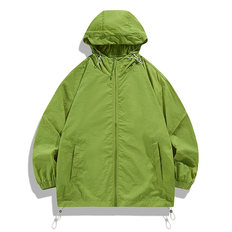 UPF50+ UV Protection Skin Coats Men/Women Unisex Summer Windbreaker Lightweight Windshield UV Hood Jacket Plus Size 5XL 6XL
