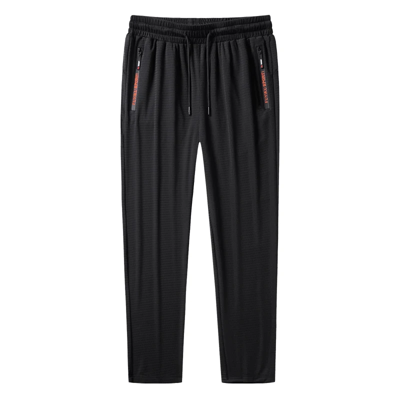 Plus Size 9xl 8xl 7xl Summer Breathable Sweatpants Men Cool Quick Dry Men's Ice Silk Pants High Quality Oversize Trousers Male