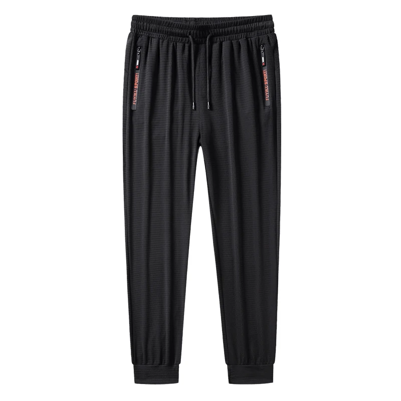 Plus Size 9xl 8xl 7xl Summer Breathable Sweatpants Men Cool Quick Dry Men's Ice Silk Pants High Quality Oversize Trousers Male