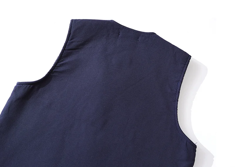 OK0403 Lamb Fleece Vest Men Winter Thicken Sport Outwear Keep Warm Zipper Pocket Decoration Solid Color Waistcoat