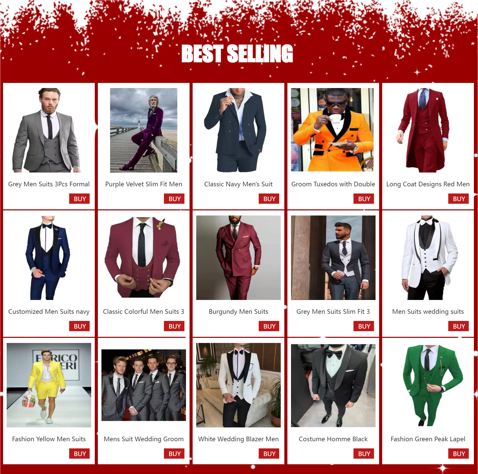 Royal blue Men Suits Slim Fit 3 Piece Double Breasted Suit Men Wedding Prom Party Business(Blazer+Vest+Pants)