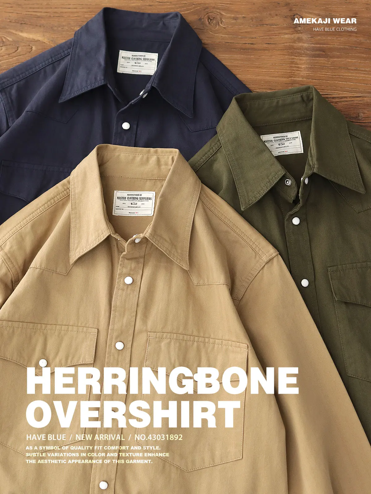 Cargo shirt men long sleeve May Khaki American vintage fit tough guy Spring and autumn with a casual shirt jacket