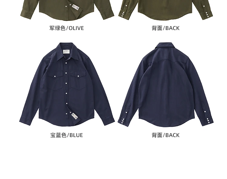 Cargo shirt men long sleeve May Khaki American vintage fit tough guy Spring and autumn with a casual shirt jacket