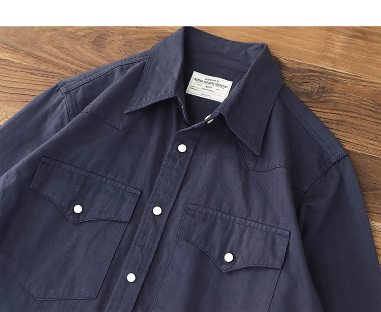 Cargo shirt men long sleeve May Khaki American vintage fit tough guy Spring and autumn with a casual shirt jacket