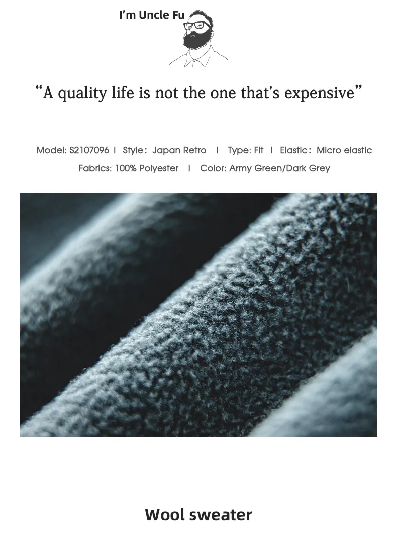 Maden Double-sided Polar Fleece Sweatshirt for Men Thickened Warm Hoodies Autumn and Winter Solid Color Straight-fit Outerwear