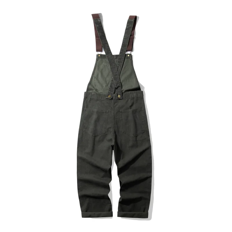 Outdoor Canvas Lumberjack Pants / Workwear Overalls - American Vintage Men's Railroad Stripe Jumpsuit (Amekaji Style) OKONKWO