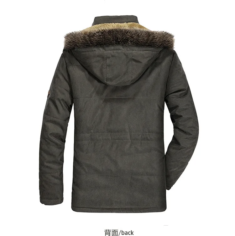 New Winter Men Hooded Fur Collar Long Down Jackets Overcoats Male Multiple Pockets Warm Parkas Quality Man Casual Chaquetas 7XL