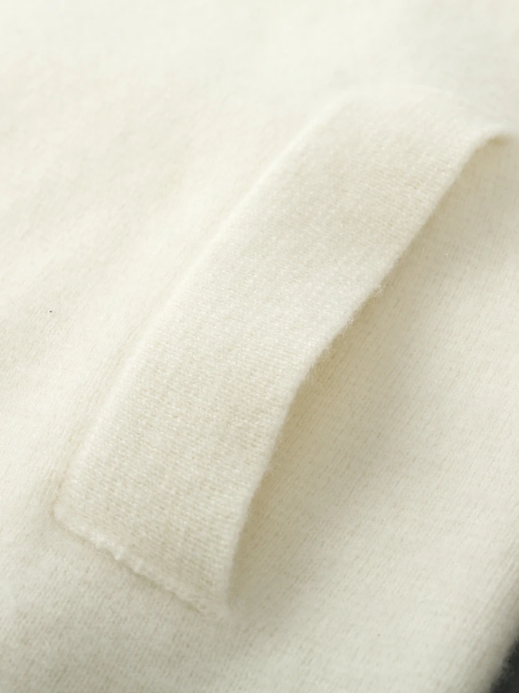 Men's Thick Sweater 100% Merino Wool Knitwear Cardigan Cashmere Buttons Coat Autumn Winter Mock Neck Pockets Casual Clothing Top