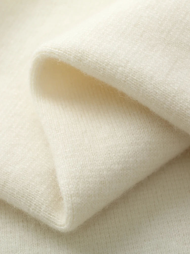 Men's Thick Sweater 100% Merino Wool Knitwear Cardigan Cashmere Buttons Coat Autumn Winter Mock Neck Pockets Casual Clothing Top