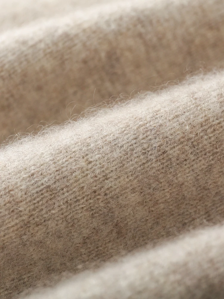 Men's Thick Sweater 100% Merino Wool Knitwear Cardigan Cashmere Buttons Coat Autumn Winter Mock Neck Pockets Casual Clothing Top