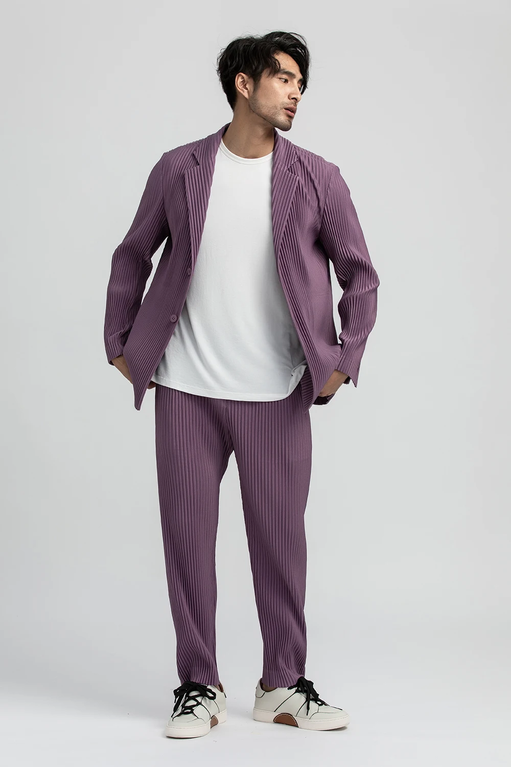 Miyake Pleated Pants For Men Casual Pants Men Japanese Streetwear Men Fashion Japanese Style Trousers Baggy Pants Wild Trousers