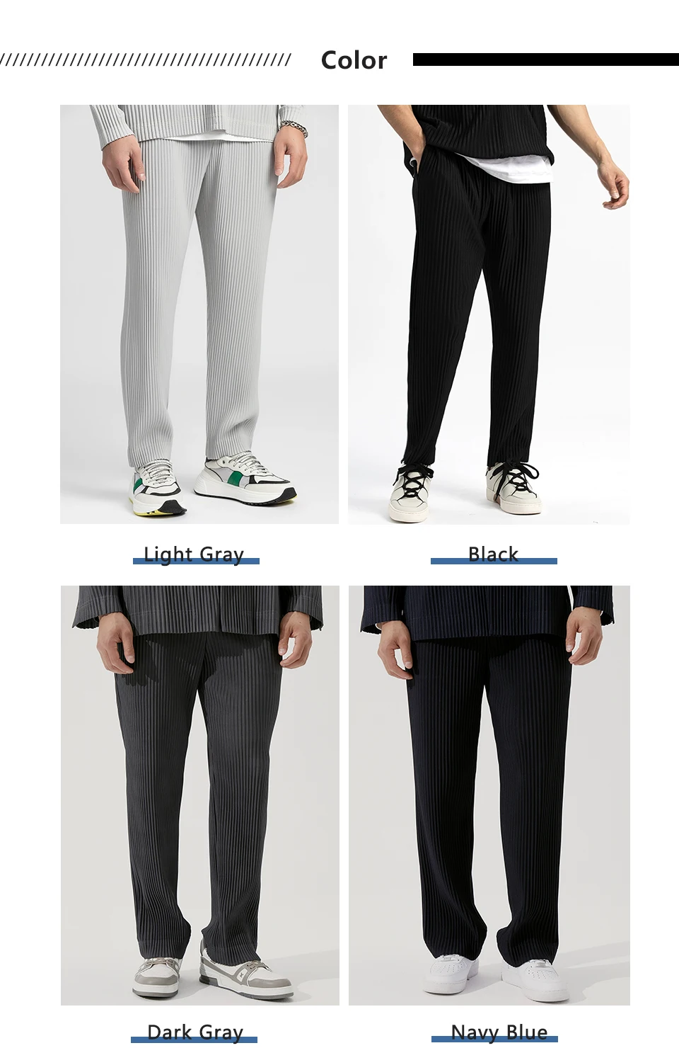 Miyake Pleated Pants For Men Casual Pants Men Japanese Streetwear Men Fashion Japanese Style Trousers Baggy Pants Wild Trousers