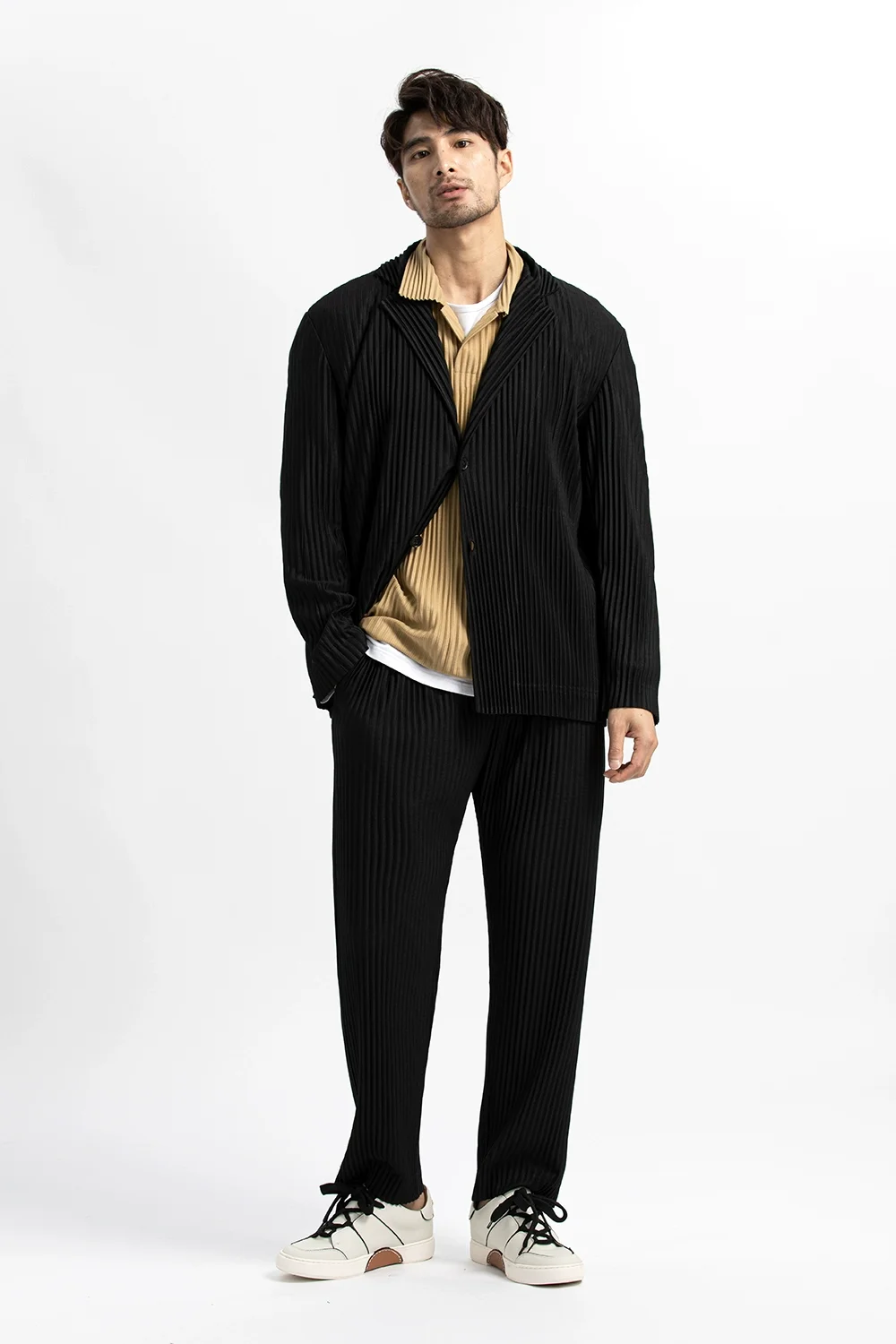 Miyake Pleated Pants For Men Casual Pants Men Japanese Streetwear Men Fashion Japanese Style Trousers Baggy Pants Wild Trousers