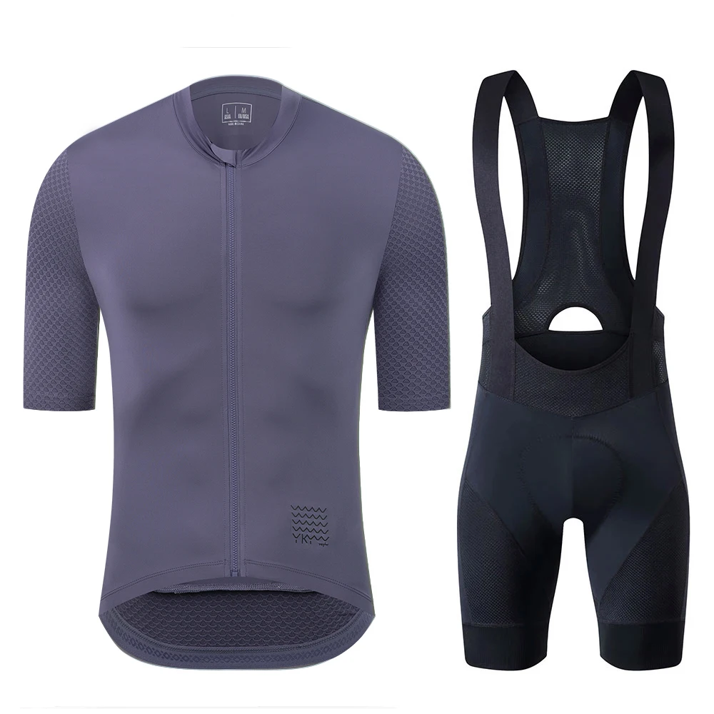 YKYWBIKE Men's Cycling Jersey Set Cycling Bib Shorts Classic MTB Kit Breathable Bike Clothes Bicycle Maillot Cycling Clothing