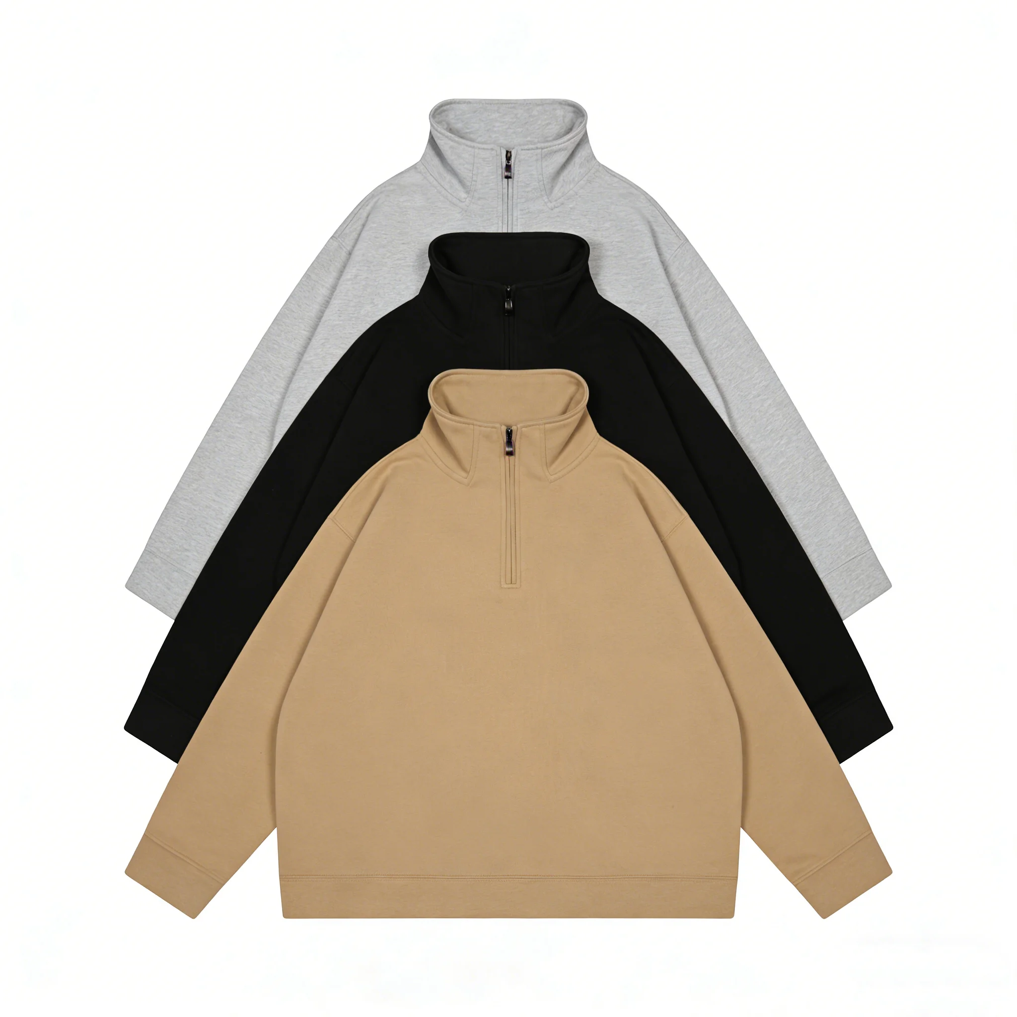 men's hoodies and sweatshirts Embroidered Half Zipper Collar polo men's hoodies and sweatshirts old money style Man hoodie