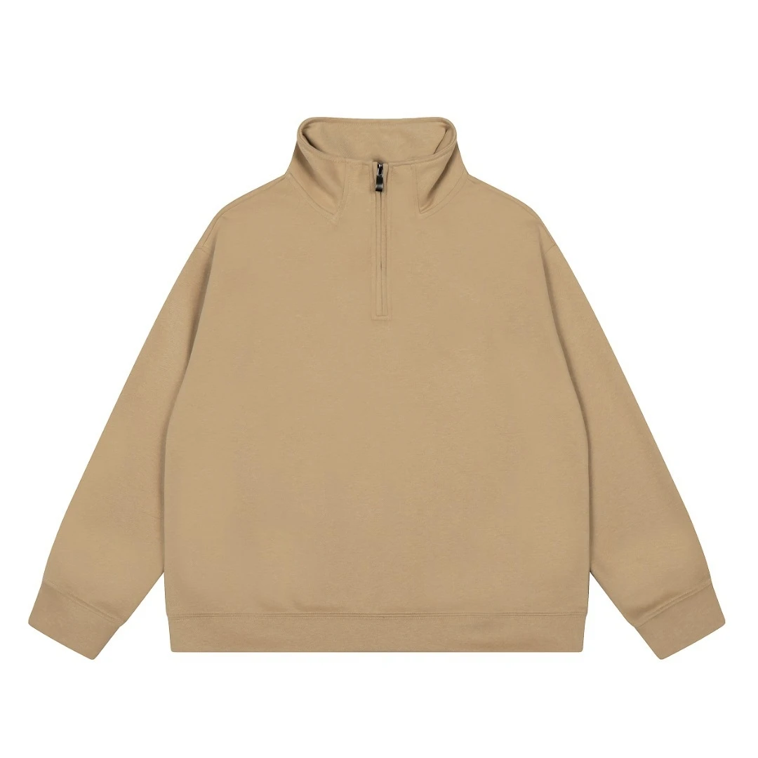 men's hoodies and sweatshirts Embroidered Half Zipper Collar polo men's hoodies and sweatshirts old money style Man hoodie
