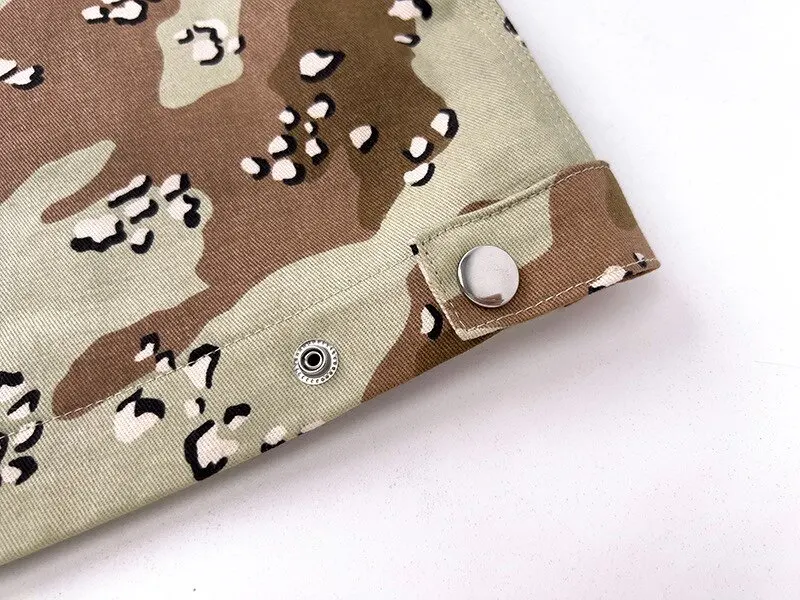 Gallery Dept New Word Print Desert Camouflage Khaki Zip Coach Jacket