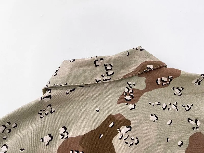 Gallery Dept New Word Print Desert Camouflage Khaki Zip Coach Jacket