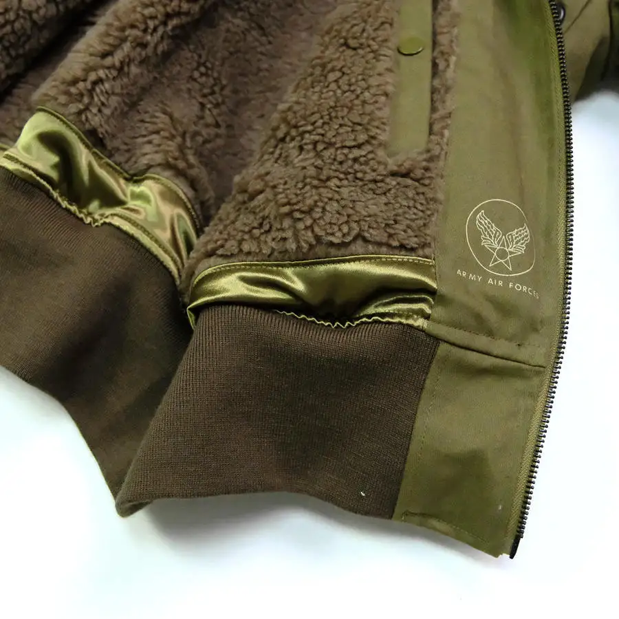 TOYS McCOY1945 real wool collar B15A thickened flight jacket