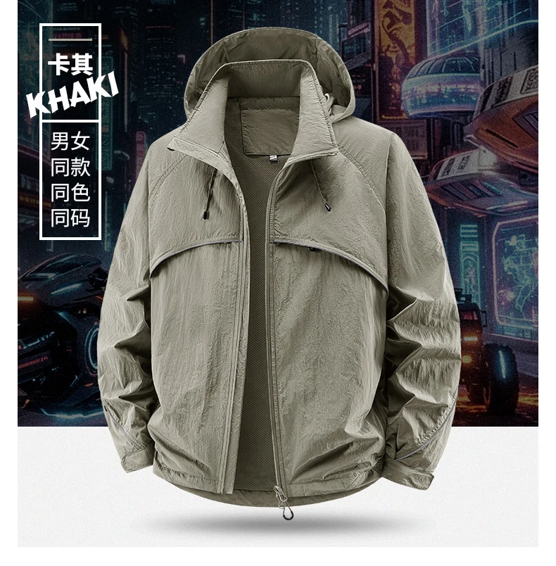 Jacket Men's Spring Autumn New Men Jacket Solid Color Hooded Jackets Casual Coat Men's Business Coats Size M-7XL 8XL Hat Detacha