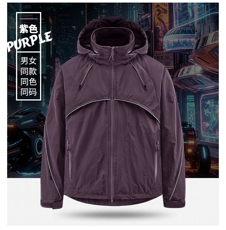 Jacket Men's Spring Autumn New Men Jacket Solid Color Hooded Jackets Casual Coat Men's Business Coats Size M-7XL 8XL Hat Detacha