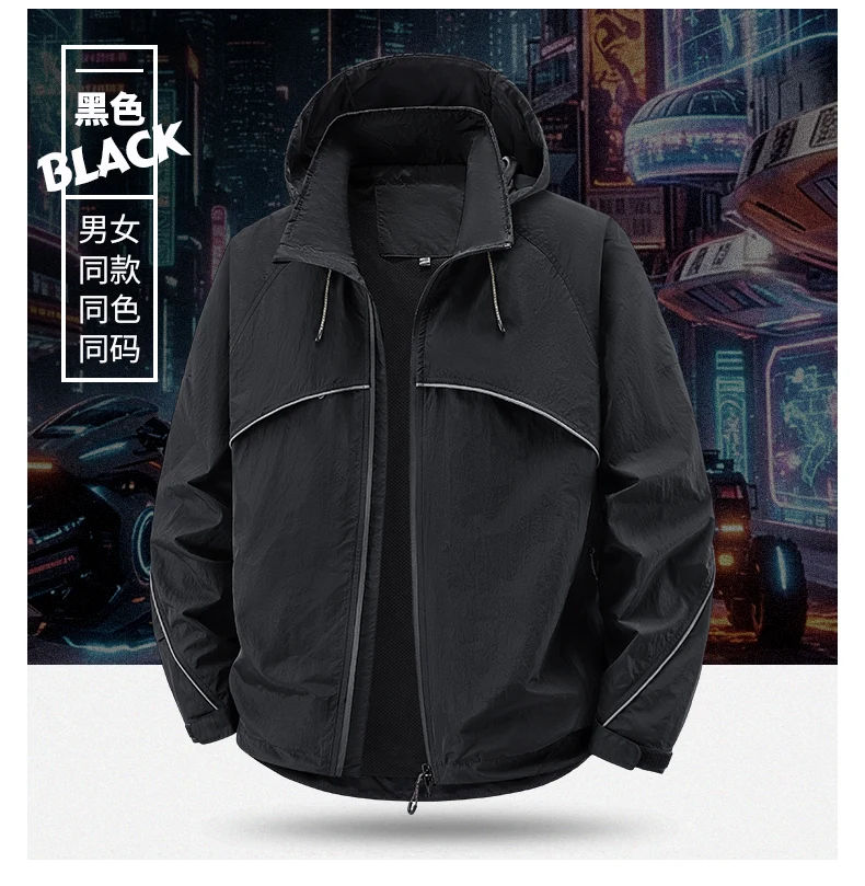 Jacket Men's Spring Autumn New Men Jacket Solid Color Hooded Jackets Casual Coat Men's Business Coats Size M-7XL 8XL Hat Detacha