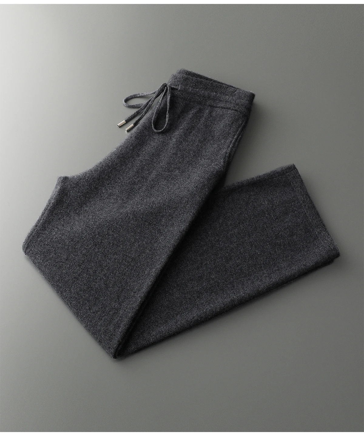 Men's Two-piece Sets 100% Merino Wool Knitting Hooded Collar Cardigan and Wide-leg Pant Autumn Winter Thickened Warm Clothing
