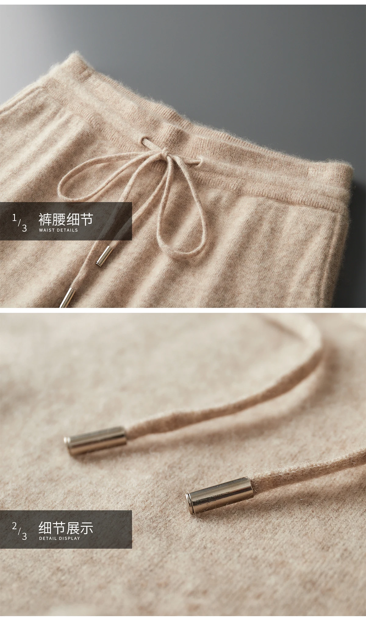 Men's Two-piece Sets 100% Merino Wool Knitting Hooded Collar Cardigan and Wide-leg Pant Autumn Winter Thickened Warm Clothing