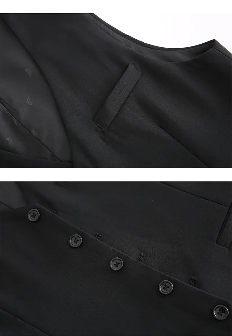 Suit Outdoors Korean Fashion Version of Slim-fit Work Clothes Fashion Business Men Casual Wedding Gentleman (Blazer+Vest+Pants)