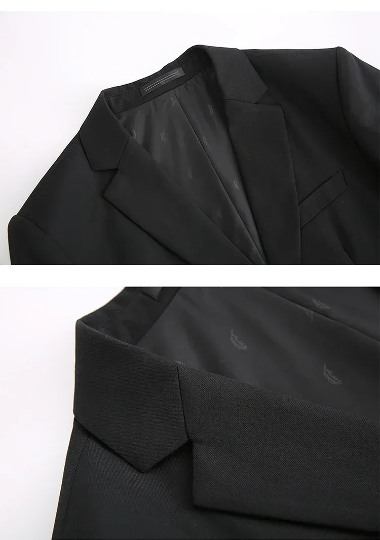 Suit Outdoors Korean Fashion Version of Slim-fit Work Clothes Fashion Business Men Casual Wedding Gentleman (Blazer+Vest+Pants)