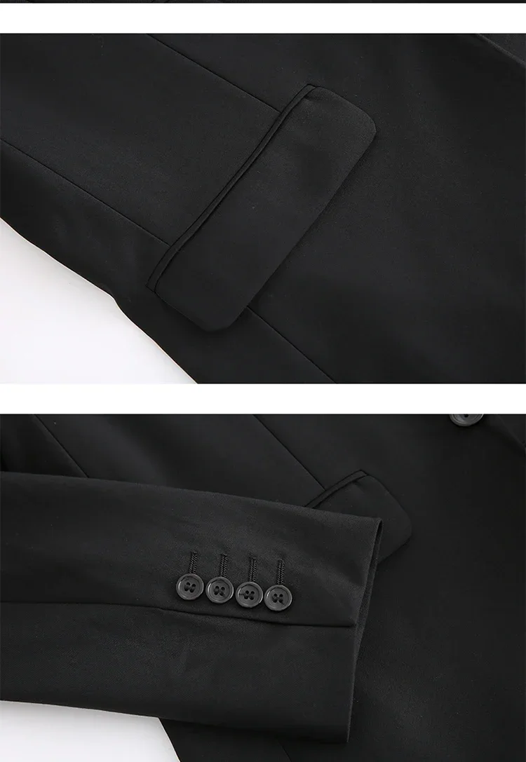 Suit Outdoors Korean Fashion Version of Slim-fit Work Clothes Fashion Business Men Casual Wedding Gentleman (Blazer+Vest+Pants)