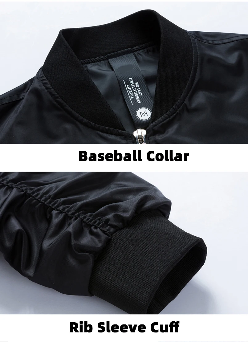 Spring MA1 Bomber Jacket Men Military Oversize Windbreak Flight Pilot Coat Male Streetwear Varsity Clothes Outerwears WinterA1