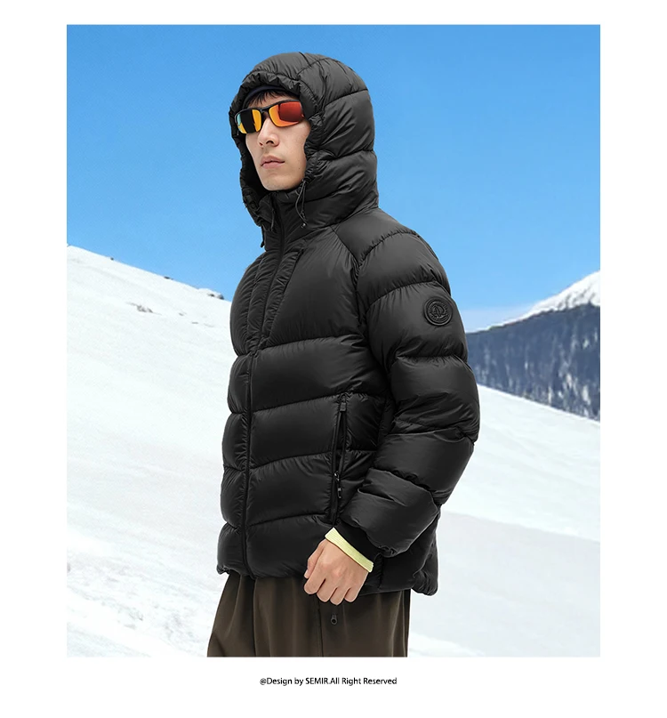 Semir Men Down Jacket Thermal Warmth 2026 Winter Everyday Style Outdoor Layer Cold Weather Clean Silhouette Cold Weather Wear