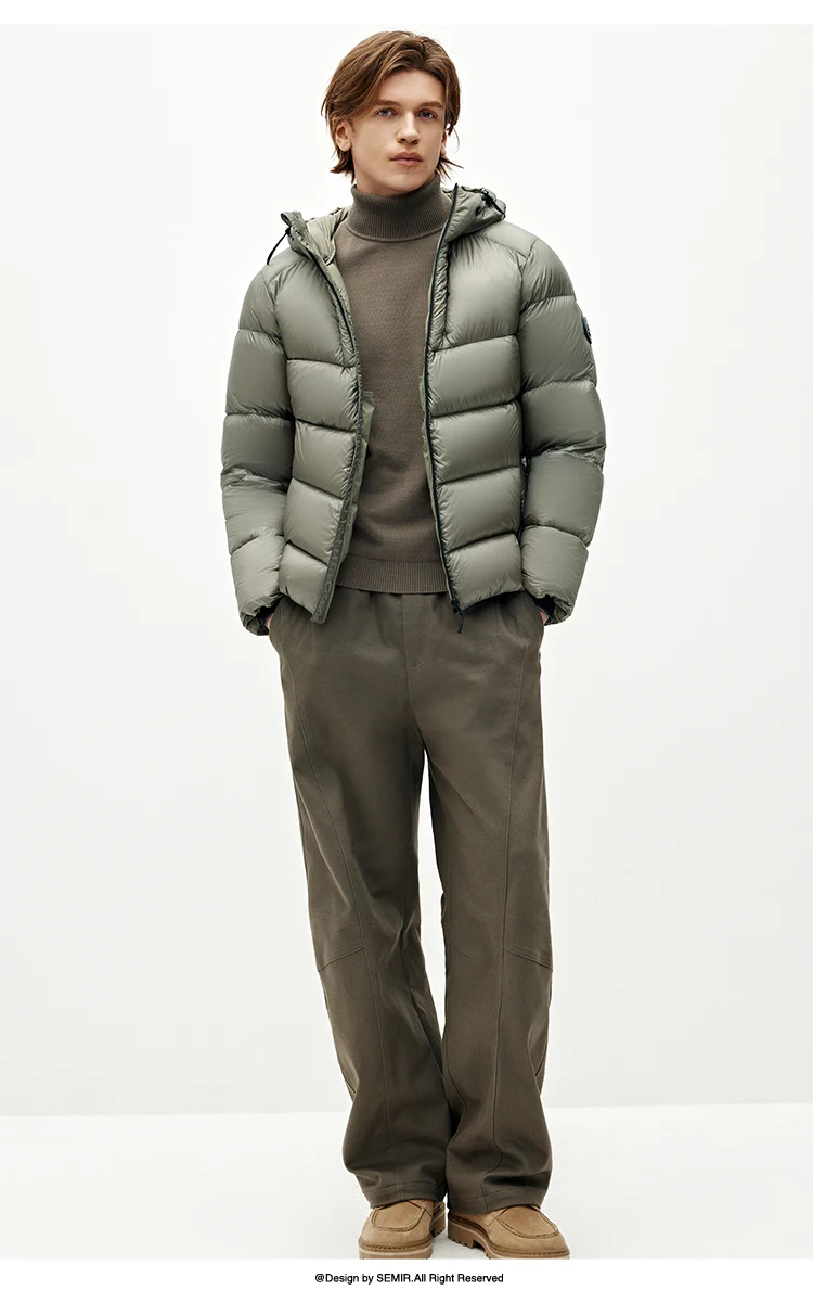 Semir Men Down Jacket Thermal Warmth 2026 Winter Everyday Style Outdoor Layer Cold Weather Clean Silhouette Cold Weather Wear