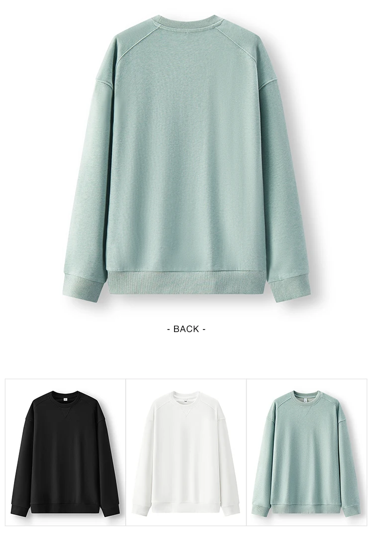 Semir Pullover Men Solid Color Simple Versatile 2025 New Spring Long Sleeve Top Casual Round Neck Top