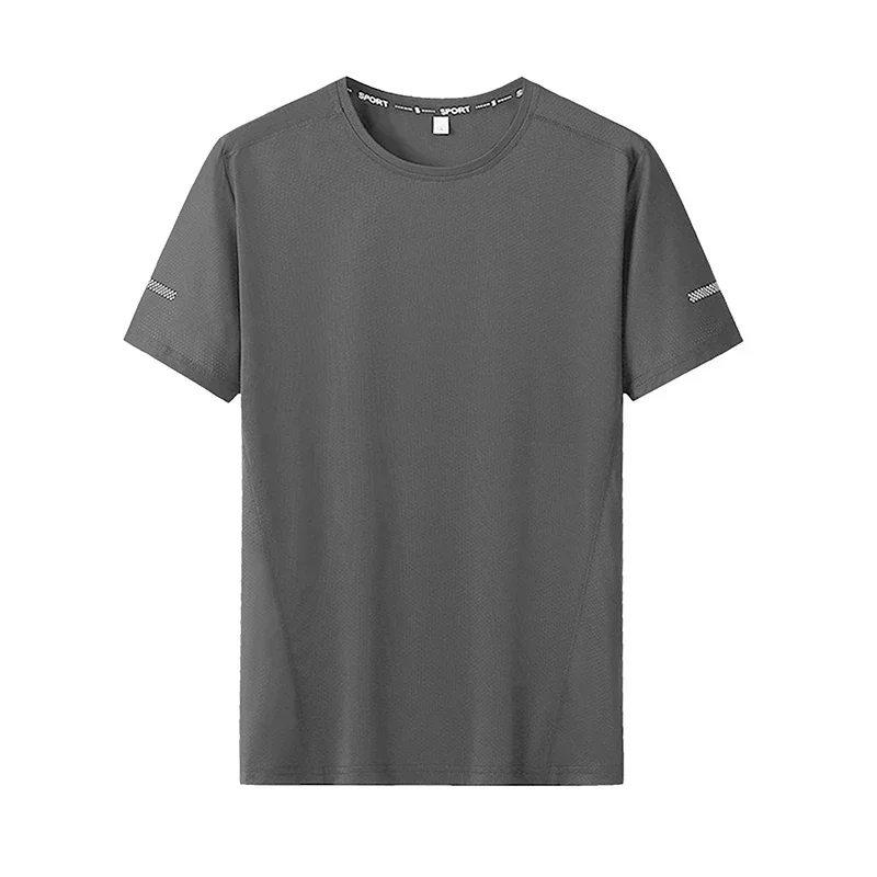 Men Plus Size T Shirts 6XL 7XL Large Size Quick Dry Short Sleeve T Shirt Loose Fit Gym Fitness Trainer Running Sportswear Tee