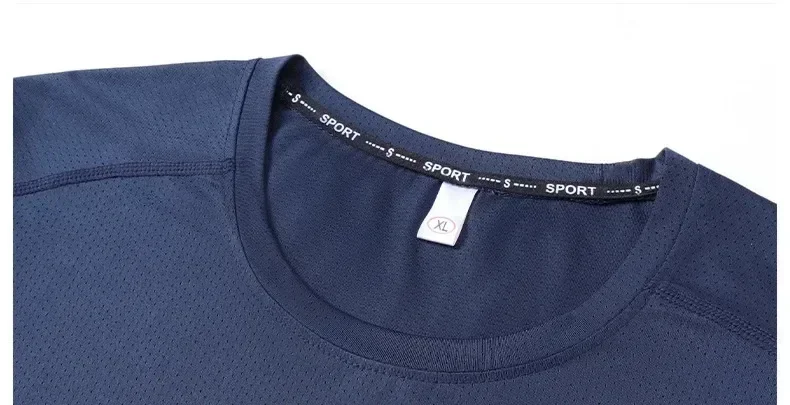 Men Plus Size T Shirts 6XL 7XL Large Size Quick Dry Short Sleeve T Shirt Loose Fit Gym Fitness Trainer Running Sportswear Tee