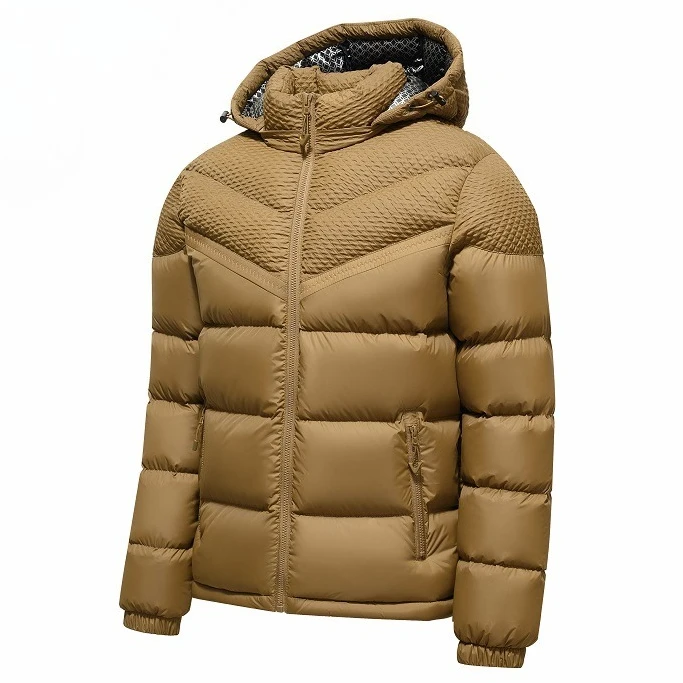 Winter Graphene Self-heating Puffer Jackets Men Thick Windproof Hooded Padded Jacket High Quality Ultralight Down Parka Coat Man
